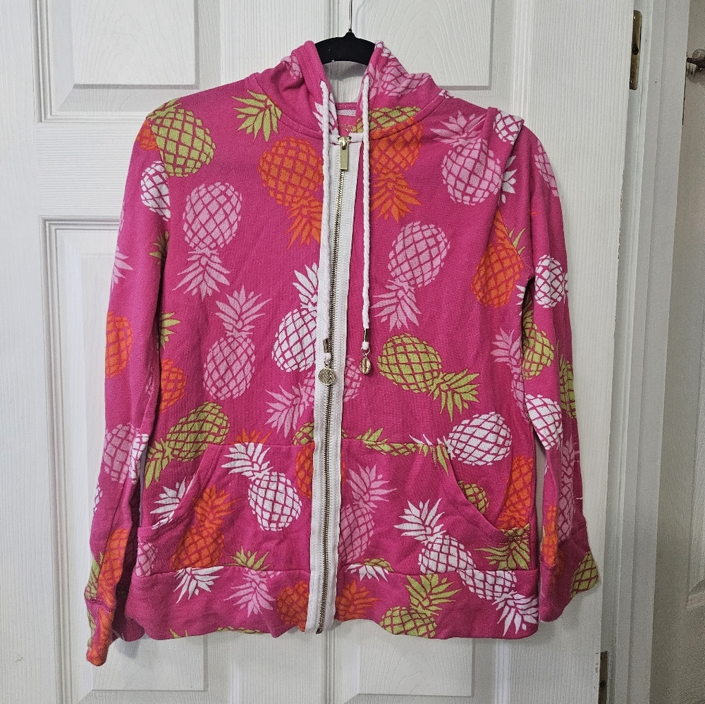 Macbeth Collection Pineapple zip up hooded jacket  XS